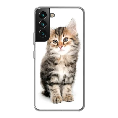 Produktbild von MuchoWow® Handyhülle Schutzhülle Hülle für Samsung Galaxy S22 Kätzchen - Weiß - Nase - Mädchen - Kinder - Jungen - Kinder Silikon Softcase Handy Hülle - Mobiltelefonhülle