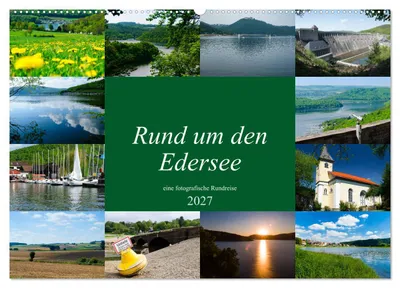 Produktbild von Rund um den Edersee (Wandkalender 2027 DIN A2 quer), CALVENDO Monatskalender