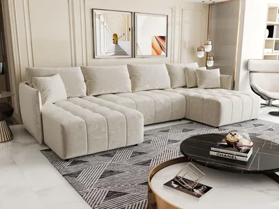 Produktbild von U-förmige Sofagarnitur VELVETA - Beige