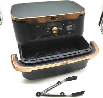 Zdjęcie produktu dla Ninja AF500EUCP, Frytkownica na gorące powietrze, 10,4 l, 40 °C, 240 °C, 8 os., Podwójny