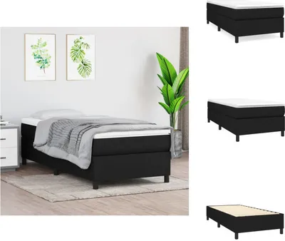 Imagen del producto de vidaXL Base de cama con somier y colchón, color , 90x190 cm, tapizada - Camas y estructuras de cama