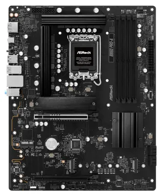 Produktbild von Asrock B860 Pro-A, Intel, LGA 1851 (Socket V1), DDR5-SDRAM, 256 GB, DIMM, Zweikanalig