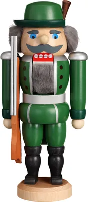 Produktbild von Seiffener Volkskunst - Nussknacker Jäger - Größe ca. 25cm - 11958