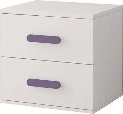 Obrázek produktu pro Noční stolek Jonas I 22 Bílá/bílá + Erik Colour