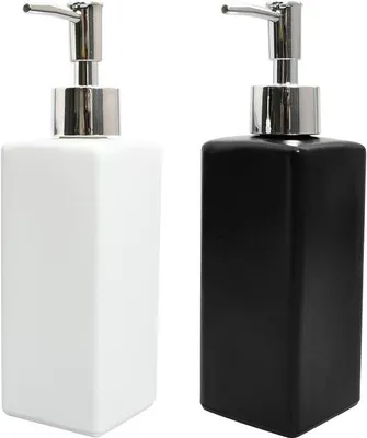 Obrázok produktu pre Sada sklenených nádobiek na mydlo – priehľadné – sklo – 350 ml – 2 ks – ručne vyrábané