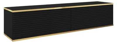Produktbild von Hängender TV-Schrank, Modernes Design, Farbe: Schwarz, L: 135 cm, B 175 cm