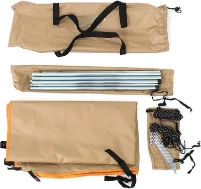 Produktbild von Famanu Auto Dachzelt - Wasserdichtes Sonnenschutzdach - Khaki - 300 x 150 cm