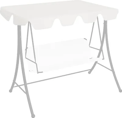 Produktbild von The Living Store Ersatzdach für Hollywoodschaukel Weiß 150/130x70/105 cm