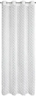 Produktbild von EUROFIRANY | Vorhang - 135 x 250 cm - weiße Gardinen – mit Bommeln