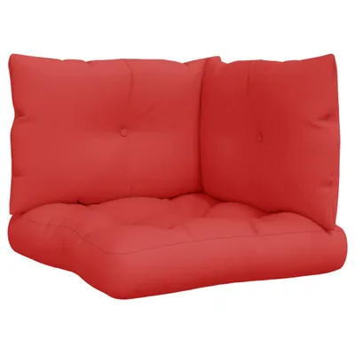 Produktbild von vidaXL Palettenkissen 3-tlg. Rot Stoff