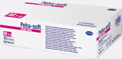 Produktbild von Peha-Soft nitril bílý Unt.Hands.unsteril pf L 100 St