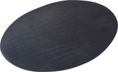 Produktbild von Aluminium Tablett Oval 20,5x14cm Schwarz Schmuckablage Kerzenteller Untersetzer Deko