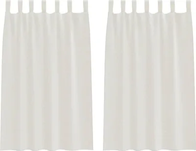 Zdjęcie produktu dla vidaXL Firanka z woalu z zasłonami 2 szt. kremowa 175 x 140 cm poliester