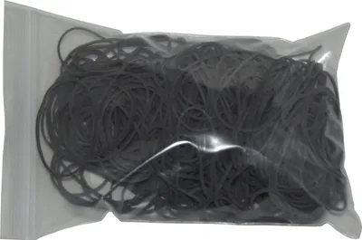 Produktbild von 100 g Gummiringe schwarz 40 mm Ø 1,2 x 1,2 mm breit