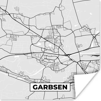 Produktbild von MuchoWow® Poster Karte - Deutschland - Garbsen - Stadtplan 100x100 cm - Babyzimmer