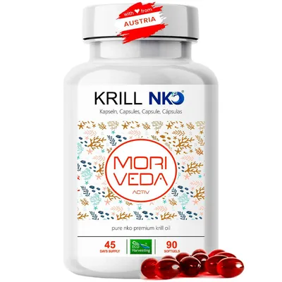 Produktbild von NKO® Krillöl Softgel I hochwertiges Omega 3, 6, 9, Astaxanthin, Vitamin E, Choline & Phospholipide I  90 Stk.