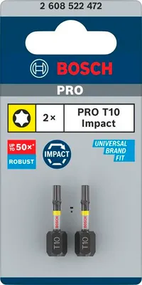 Produktbild von PRO Torx Impact Bit, T10, 25 mm, 2-tlg.