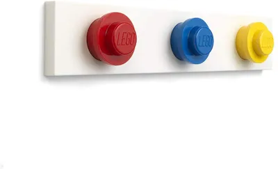 Obrázek produktu pro LEGO 41110001 LEGO nástěnný věšák WALL HANGER RACK, 3 háčky, červená/modrá/žlutá