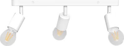 Produktbild von linovum AWORA Deckenleuchte E27 3 flammig weiß drehbar - Wohnzimmerlampe schwenkbar inkl. 3x E27 LED Retro Lampen mit fourSTEP
