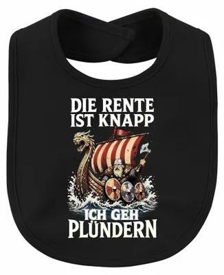 Obrázok produktu pre Dôchodok nestačí, idem na výpravu. Viking, dôchodca, Valhalla. Slinták, čierna farba, univerzálna veľkosť