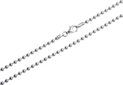 Produktbild von SILBERKETTEN STORE Kugelkette 3mm - echt 925 Silber, Länge wählbar von 38-120cm - 55cm