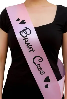 Produktbild von Oblique Unique Schärpe Braut Crew JGA Junggesellinnenabschied Hen Party rosa