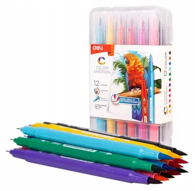 Obrázok produktu pre Obojstranné fixky, 12 farieb, Color Emotio