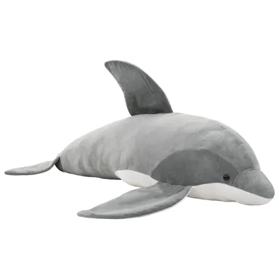 Produktbild von vidaXL Delfin Kuscheltier Plüsch Grau