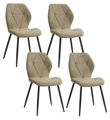 Produktbild von Esszimmerstuhl - Stuhl - Sitzstuhl - Zimmerstuhl - Leinenbezug - Ergonomische Rückenlehne