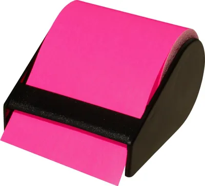 Image de RNK Verlag Rouleau de notes adhésives en dévidoir rose fluo 60 mm x 10 m