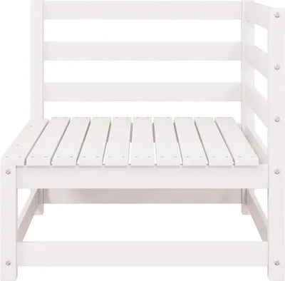 Produktbild von vidaXL Gartensofa 2-Sitzer mit Kissen Kiefer Massivholz Weiß