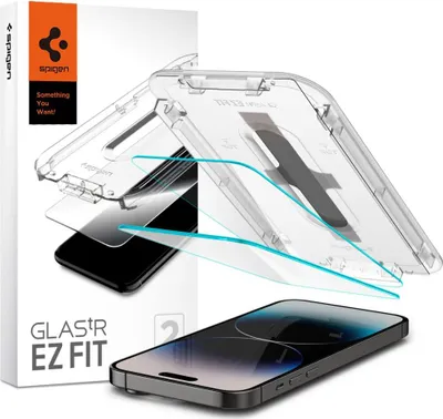 Zdjęcie produktu dla Szkło Hartowane Spigen Glas.tr ”Ez Fit” 2-Pack Iphone 14 Pro Max Clear