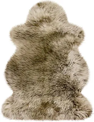Produktbild von Heitmann Felle Australisches Premium Lammfell  Farbe Braun mit hellen Spitzen, Größe ca. 100 x 68 cm 102BS