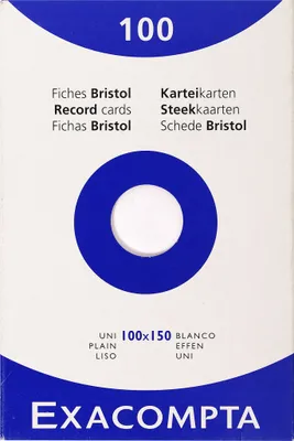 Produktbild von Exacompta Karteikarten 100 Stück 100x150 blaco - Weiß - 13302E