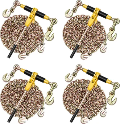 Productafbeelding van Spanset met ratelmechanisme, 3/8 inch x 20 voet, G80 ketting, voor het vastzetten van ladingen tijdens transport