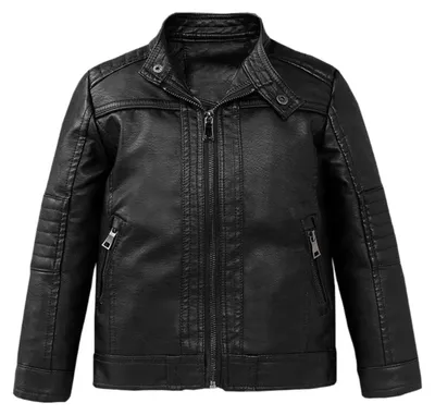 Produktbild von Solidchoice – Kinderjacke im Biker-Stil aus Kunstleder, mit langen Ärmeln