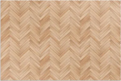 Produktbild von Schönes Fischgrätenparkett aus Holz – Vinylteppich – 150x225 cm – Outdoor Teppich – Terrasse – Wetterfest – Modern