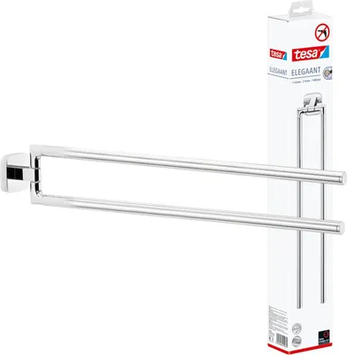 Produktbild von tesa Elegaant Handtuchhalter inkl. Kleber zweiarmig