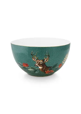 Produktbild von PIP STUDIO Winter Wonderland Bowl deer green 18 cm