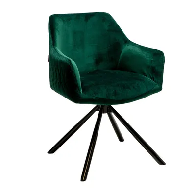 Productafbeelding van Rowa 1V, stoel, frame zwart, bekleding donkergroen