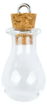 Obrázek produktu pro rKonik Skleněná lahvička mini přívěsek baňka 15x25mm