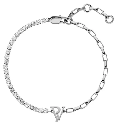 Produktbild von PAUL VALENTINE - Damen Armband Edelstahl - Silberfarben - mit Zirkonia Stein - P