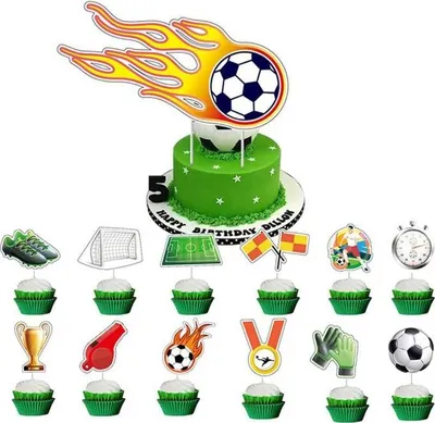 Obrázek produktu pro Zápich do dortu a muffinů 13ks fotbal - Cakesicq