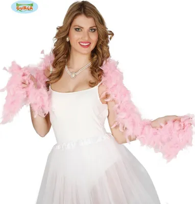 Produktbild von rosa Federboa für Damen