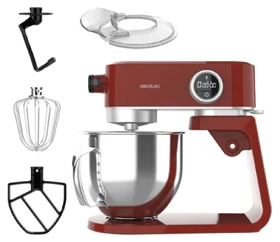 Produktbild von Cecotec 04170, Standmixer, Rot, Schlagen, Kneten, Mixen, Rührer, 5,2 l, Tasten, Berührung, LCD