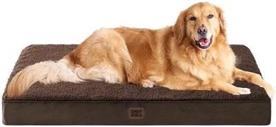 Obrázok produktu pre Ortopedické psie lôžko XL 112 x 81 x 9 cm, prateľný mäkký vankúš, hnedé