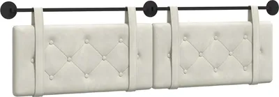 Image de vidaXL Tête de lit suspendue en velours crème