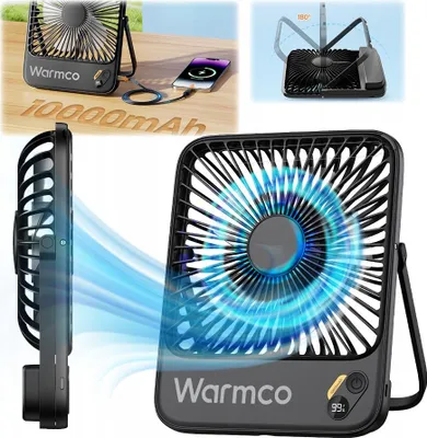 Obrázek produktu pro USB ventilátor Tichý mini stolní ventilátor pro kempování, chlazení 10000 mAh