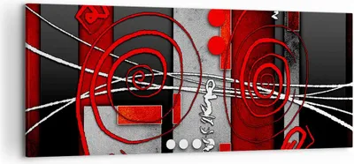 Produktbild von Bild auf Leinwand - Leinwandbild - Grafik geometrische figuren kreis - 120x50cm - Wand Bild - Wanddeko - Leinwanddruck - Bilder - Kunstdruck - Leinwand bilder - Wandkunst - AB120x50-0599