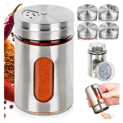Produktbild von Gewürzbehälter Gewürzdose Behälter aus Glas mit Streuer 100 ml